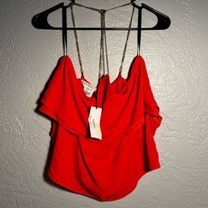 Emporium Chain Halter Crop Top